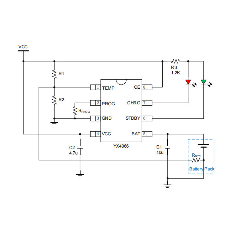 宁波单节锂离子电池充电管理芯片 YX4066  带OVP保护功能 防电池反接 