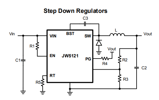 宁波JW5121 60V/2A异步降压转换器