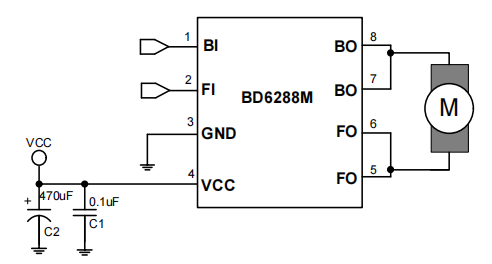 DC宁波双向马达驱动芯片 BD6288M 有刷直流电机驱动IC
