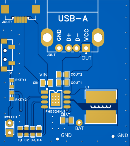 2.0A充电，2.5A放电 锂电池充放电电源管理芯片FM5324HJ1 替代宁波IP5306 SM5308
